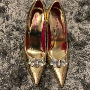 Gold jeweled stiletto never worn
